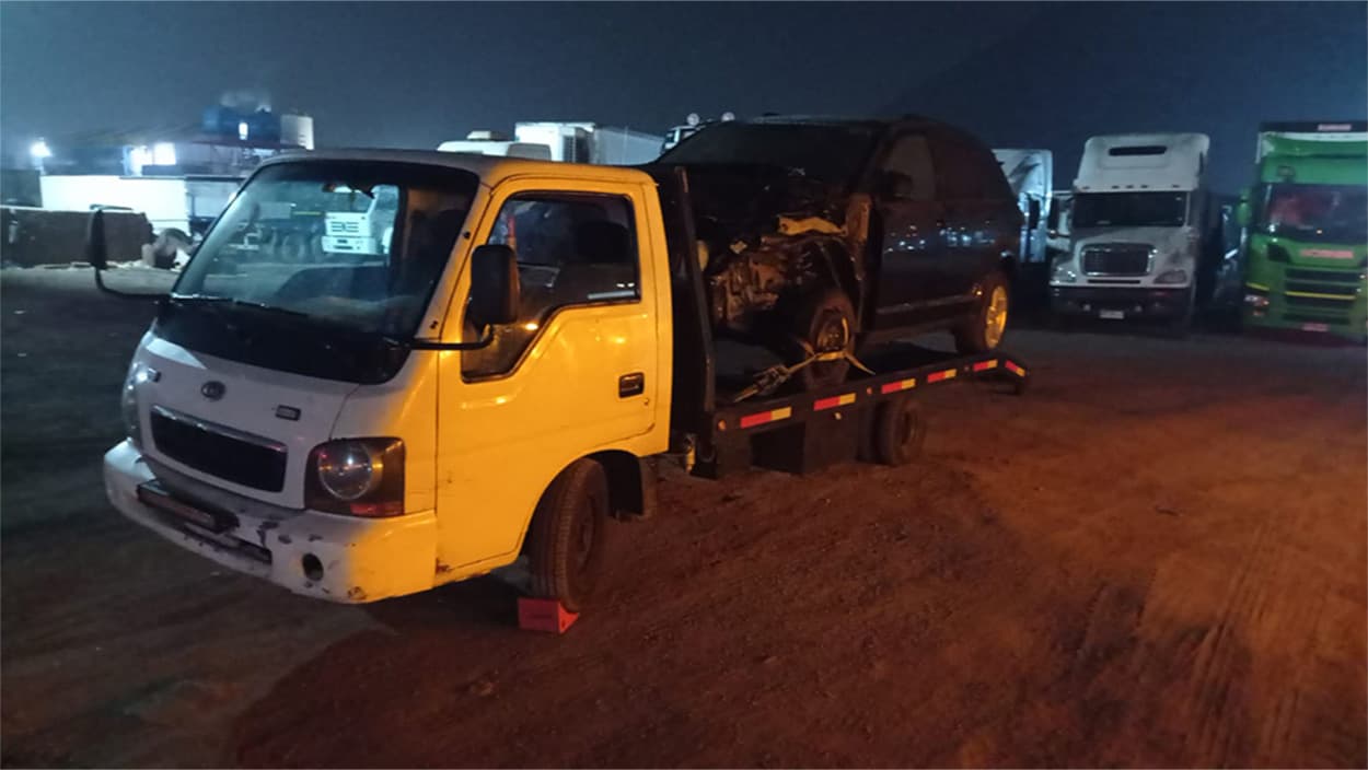 Asistencia vial con grúa en calle de Santiago